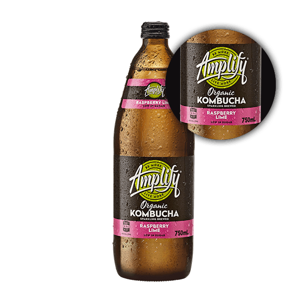 Amplify Kombucha - Raspberry Lime (750mL)